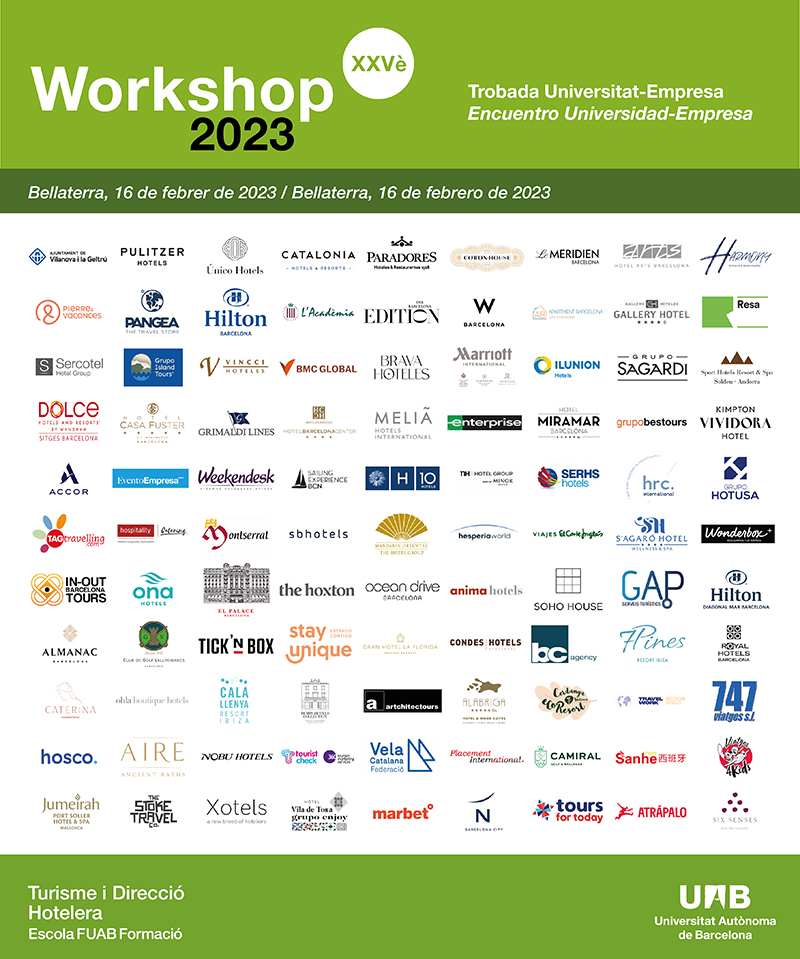 Cartell del Workshop 2023 amb les empreses participants