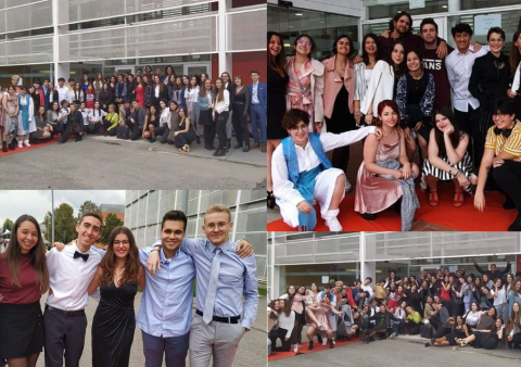 Alumnes del curs 2019-2020 celebrant el Suit Up Day