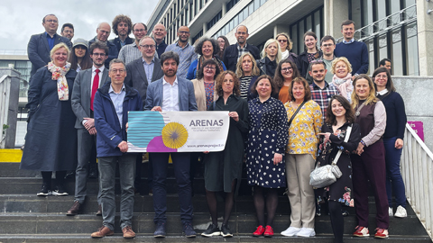 Foto de grup de l'equip de recerca del projecte ARENAS
