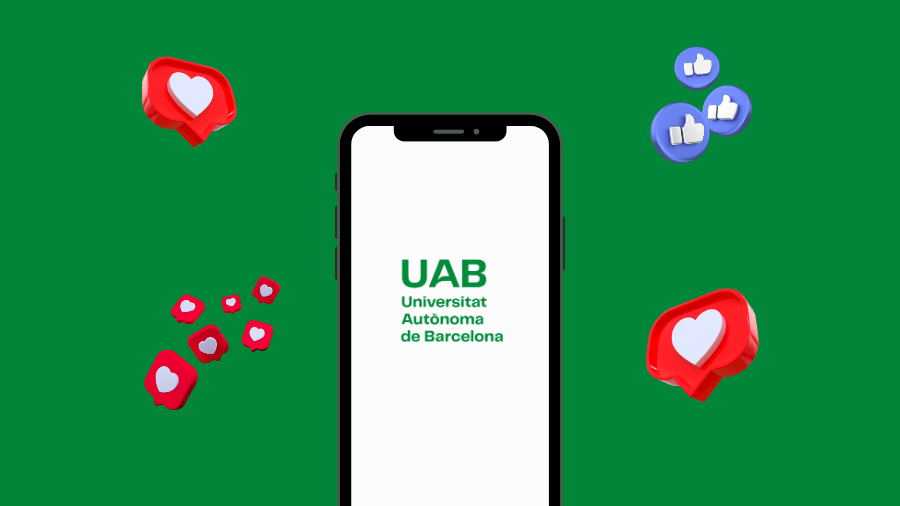 Imatge de mòbil amb xarxes socials