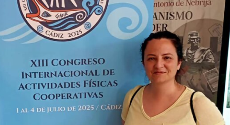 Laura Carbonero during the 13th International Congress on Cooperative Physical Activities (2025)