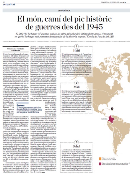 El món, camí del pic històric de guerres des del 1945