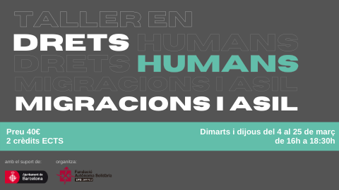 Cartell del taller de Drets Humans, Migracions i Asil