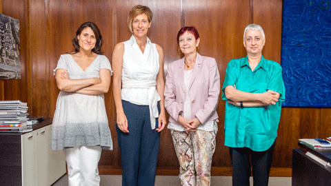 Montserrat Masoliver, Mariël Koerhuis, Margarita Arboix y Montserrat Balagueró