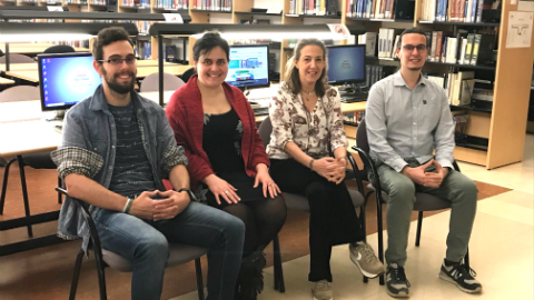 L'equip de la Biblioteca Josep Laporte