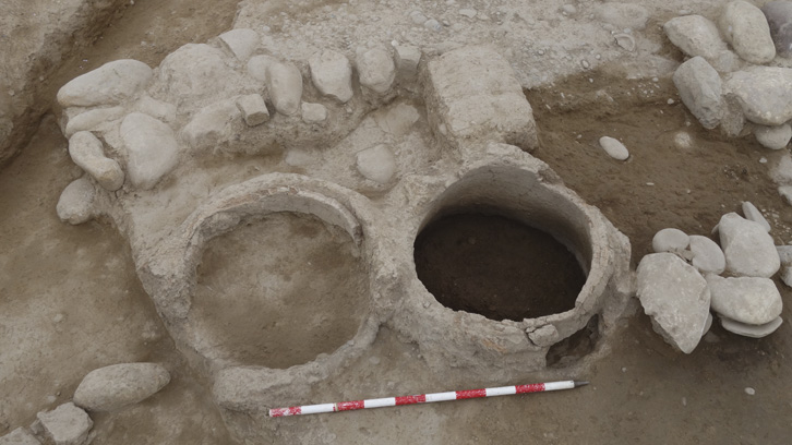 Restes arqueològiques al jaciment de Tell Lahskir