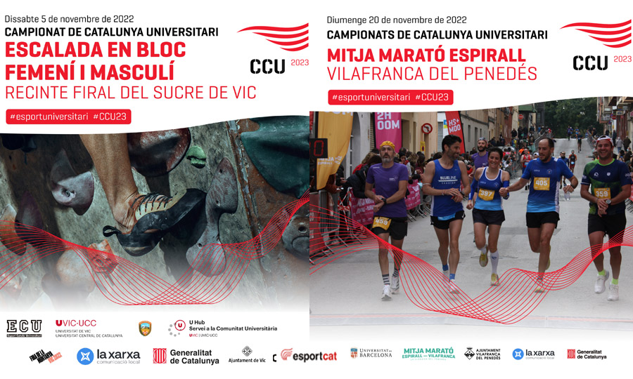 Cartell de la mitja marató Espirall i Campionat de Catalunya d'escalada en bloc 22
