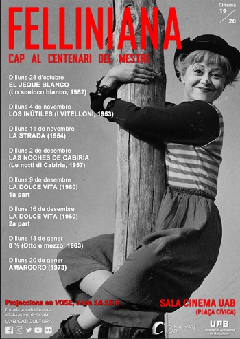 El Departament organitza el cicle de cinema “Felliniana: Cap al centenari del mestre”