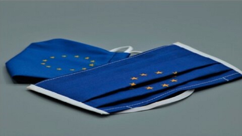 Mascaretes amb la bandera europea impresa