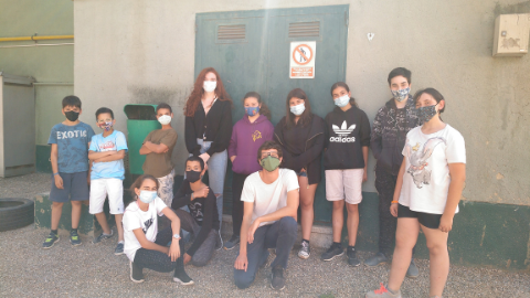 Grup d'alumnes del Croma durant el comiat amb els seus mentors