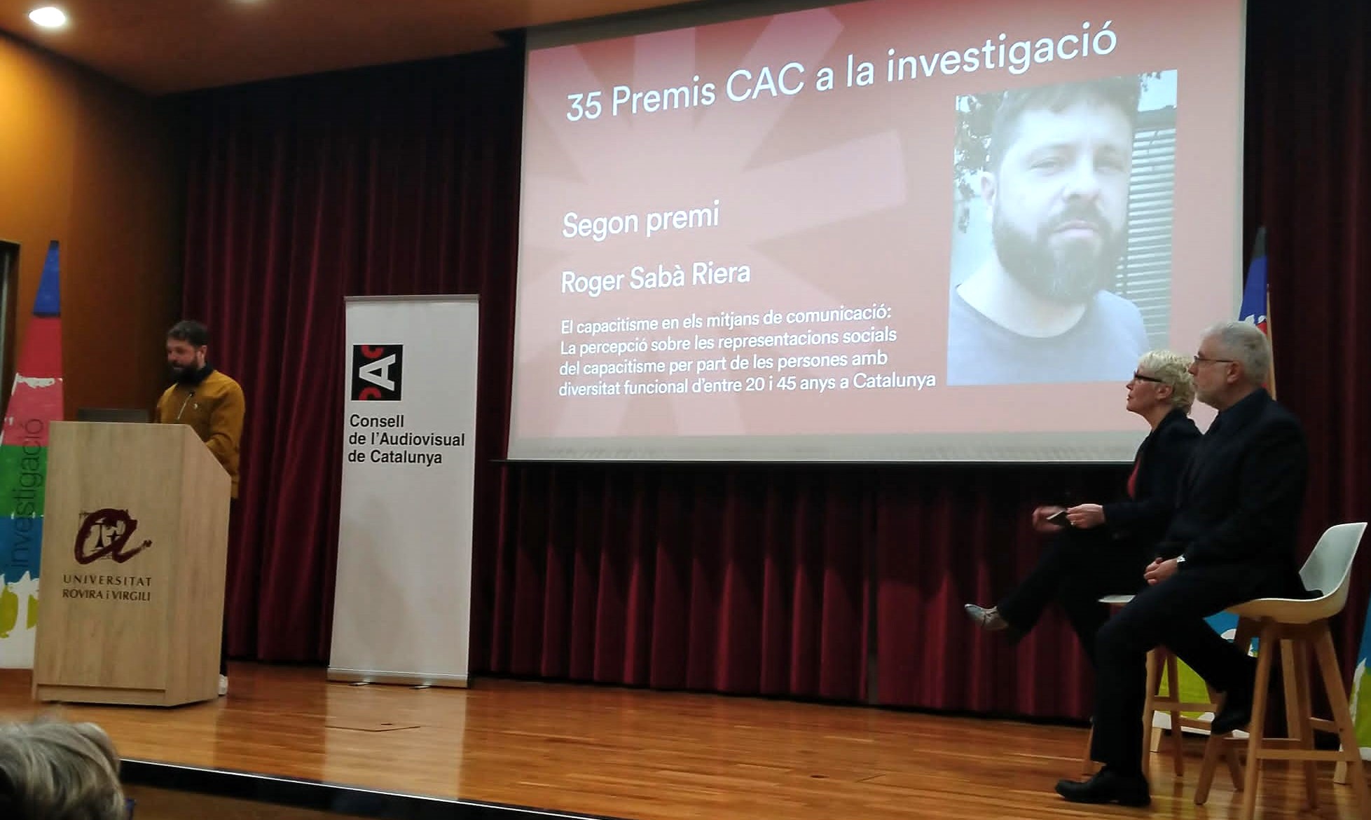 Roger Sabà a l'entrega de premis