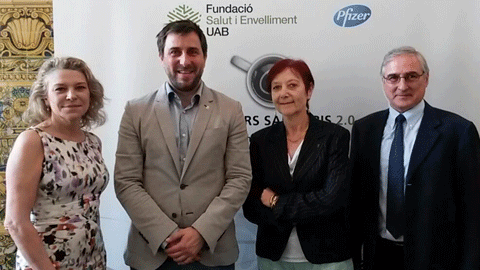 Concha Serrano, Antoni Comín, Margarita Arboix y Antoni Salvà