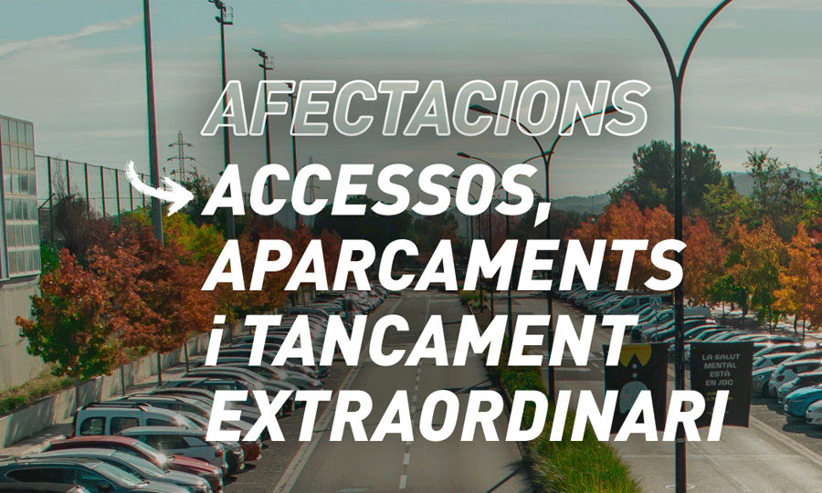 zona d'aparcament de davant de la porta del SAF