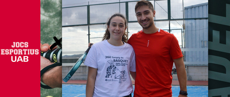 Estudiants jugant a pàdel en els Jocs Esportius