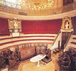 Sala Gimbernat. Antic amfiteatre anatòmic del Reial Col·legi de Cirurgians de Barcelona. S. XVIII.