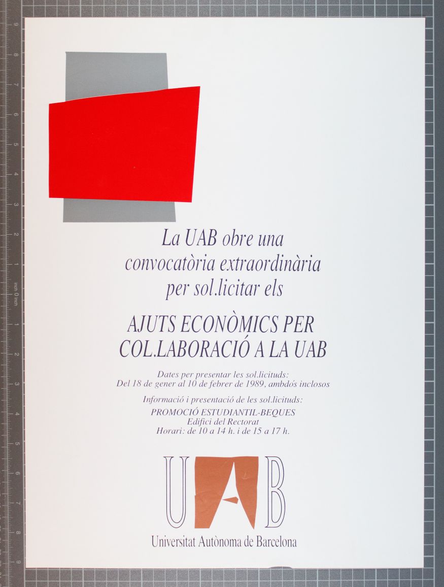 Amplia la imatge Ajuts econòmics per col.laboració a la UAB