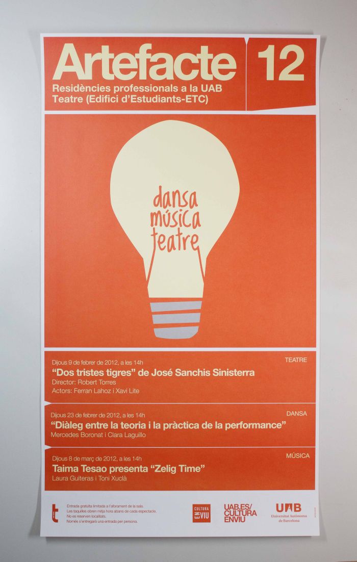 Amplia la imatge Artefacte 12. Residències professionals a la UAB teatre