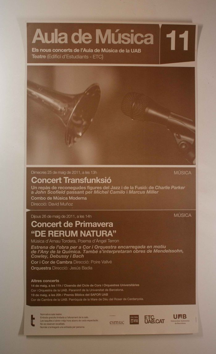 Amplia la imatge Aula de Música 11. Els nous concerts de l'Aula de Música de la UAB. Edifici d'estudiants