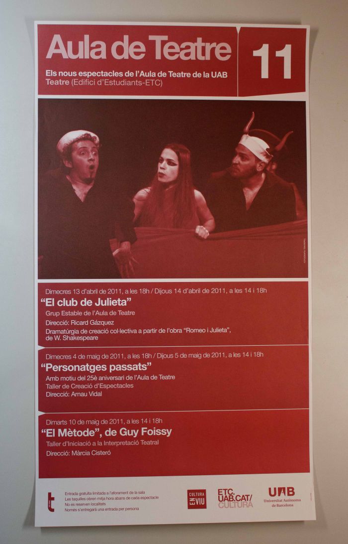 Amplia la imatge Aula de teatre 11. Els nous espectacles de l'aula de teatre de la UAB.
