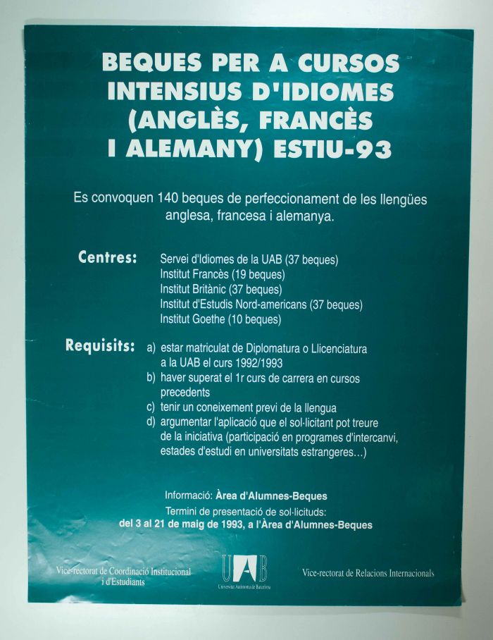 Amplia la imatge Beques per cursos intensius d'idiomes