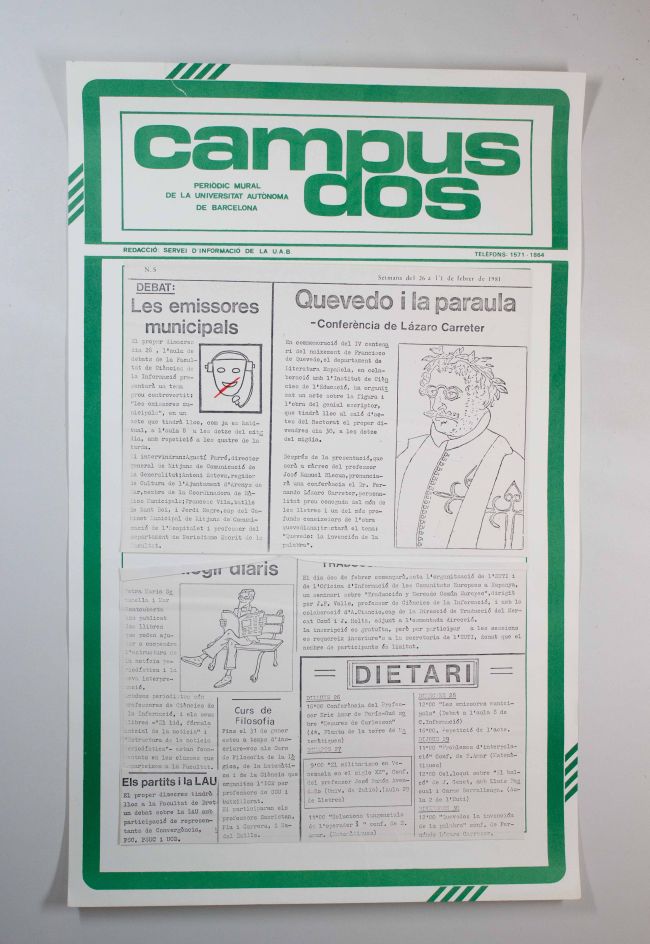 Amplia la imatge Campus dos. Periòdic mural UAB