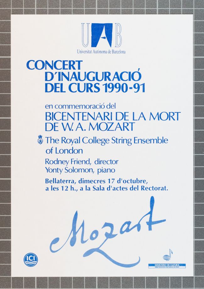Amplia la imatge Concert d'inauguració del curs 90-91