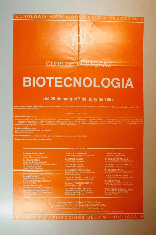 Amplia la imatge Curs de Postgrau Biotecnologia