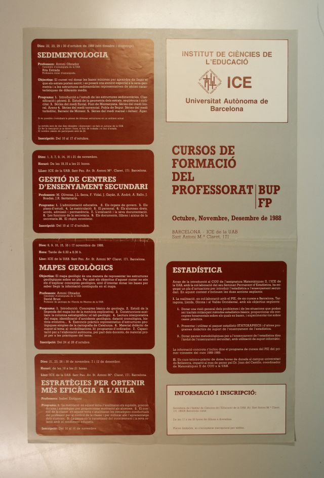 Amplia la imatge Cursos de formació del professorat