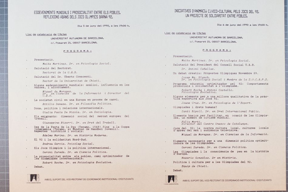 Amplia la imatge Esdeveniments mundials. Prosocialitat entre els pobles. Reflexions abans dels Jocs Olímpics Barna 92