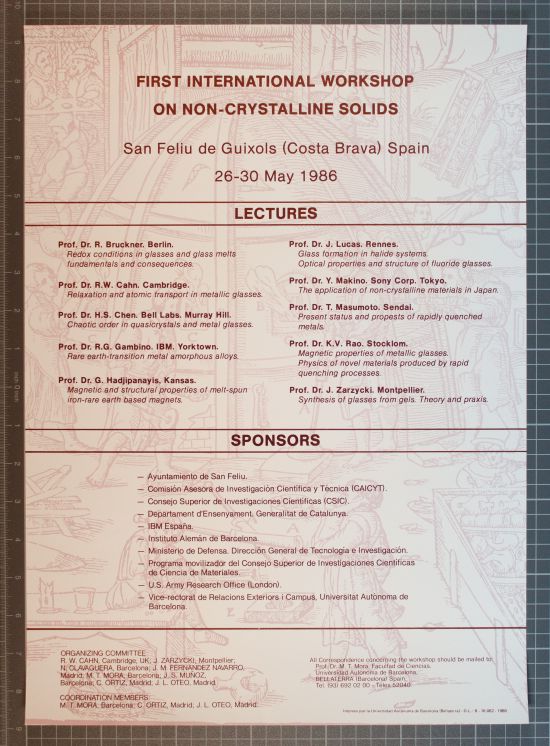 Amplia la imatge First International Workshop on non-crystalline solids