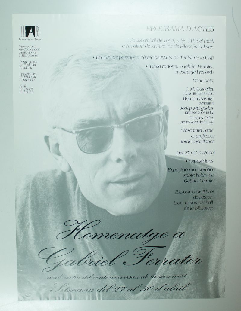 Amplia la imatge Homenatge a Gabriel Ferrater