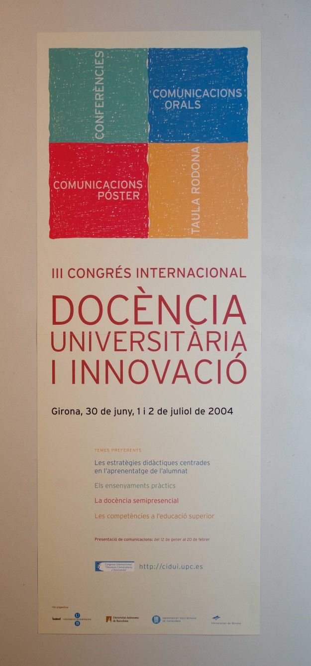 Amplia la imatge III Congrés Internacional Docència Universitària i Innovació
