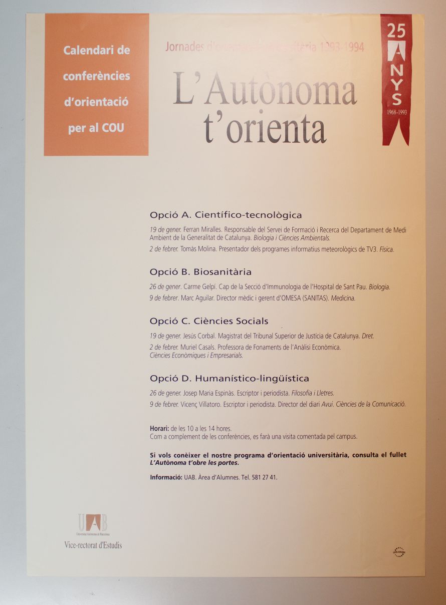 Amplia la imatge L'Autònoma t'orienta