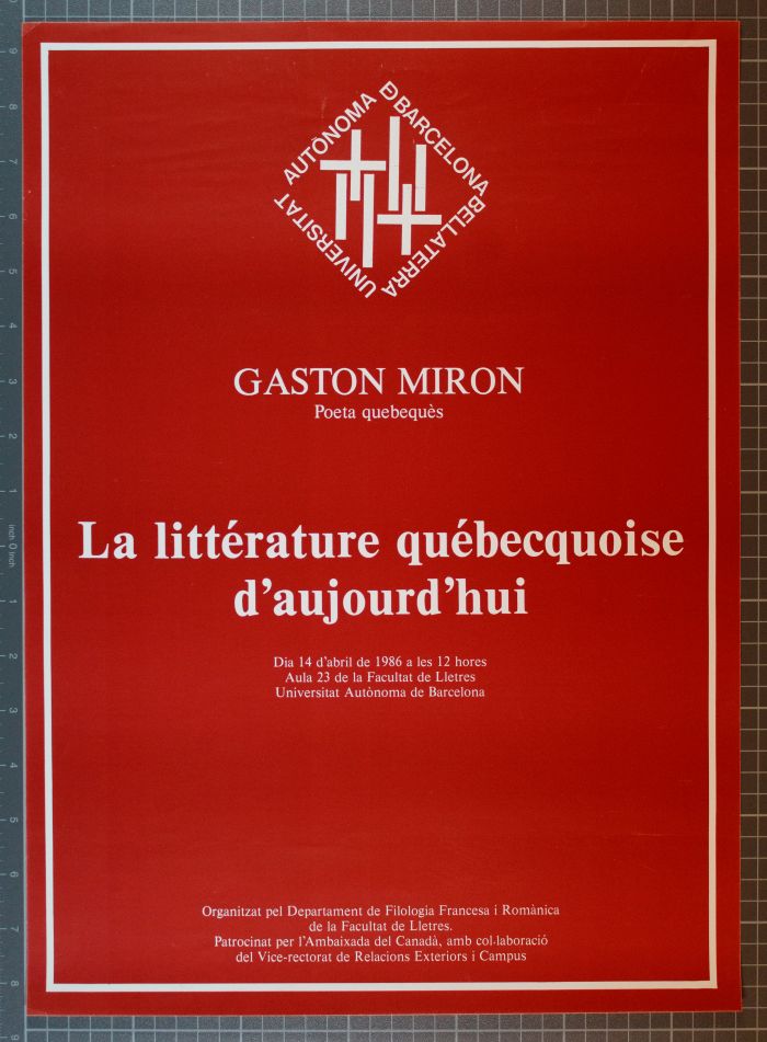 Amplia la imatge La literature quebecquoise d'aujourd'hui. Gaston Miron