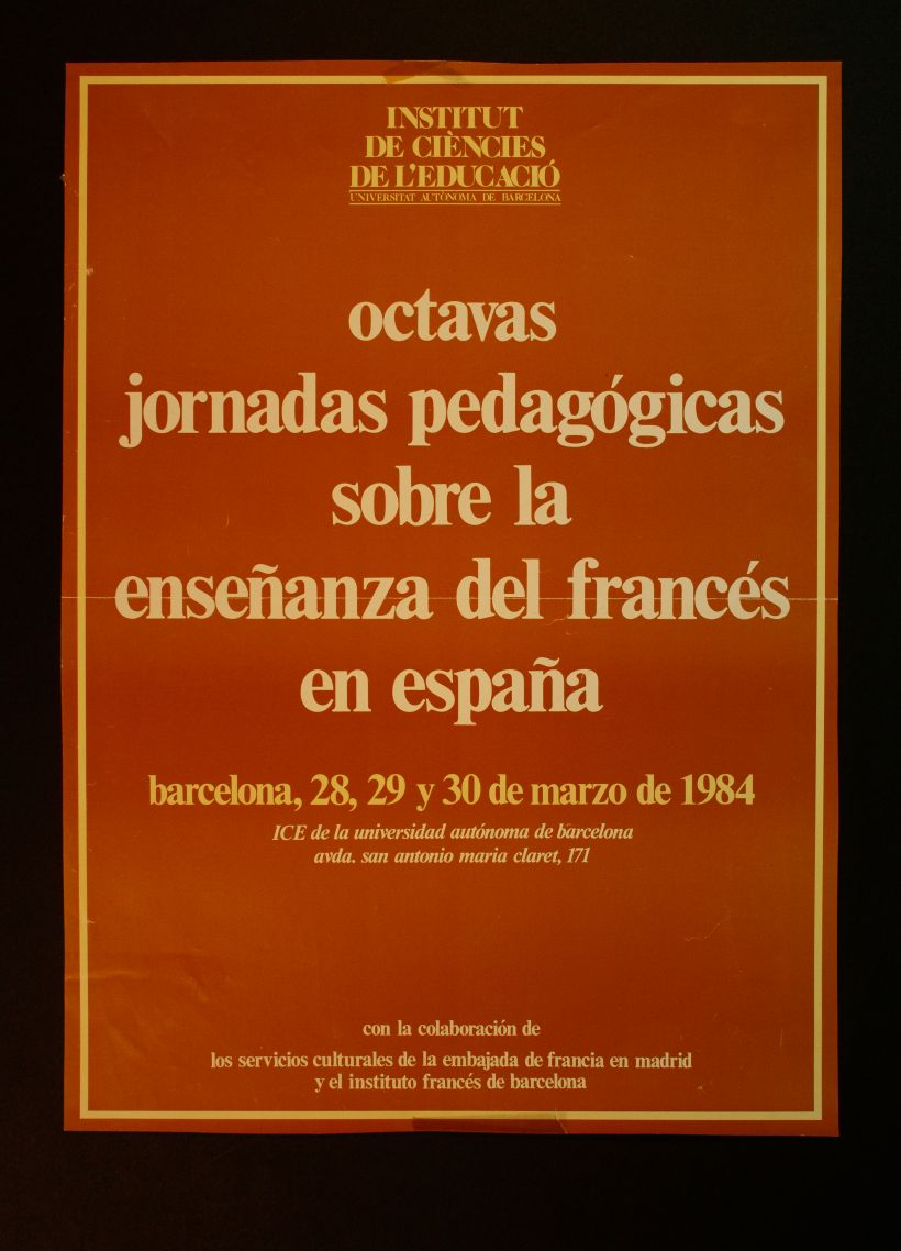 Amplia la imatge Octavas Jornadas pedagógicas sobre la enseñanza del frances en España