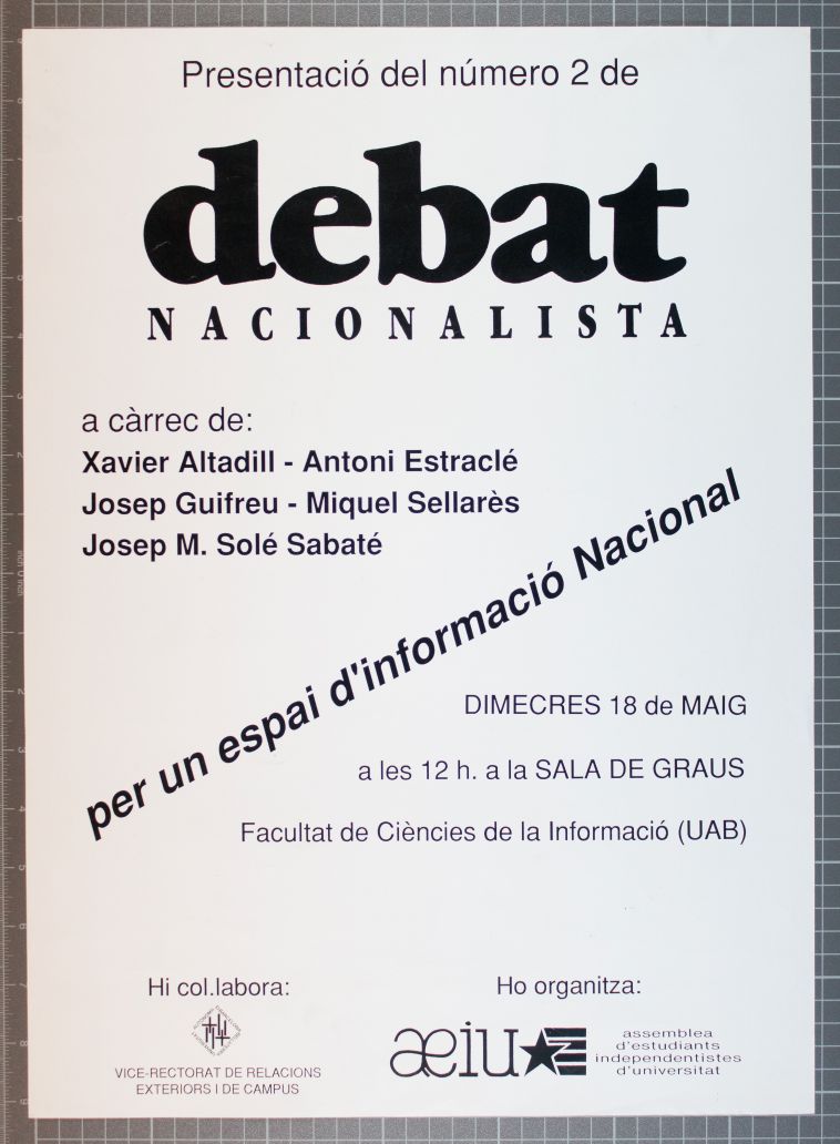 Amplia la imatge Presentació Debat Nacionalista