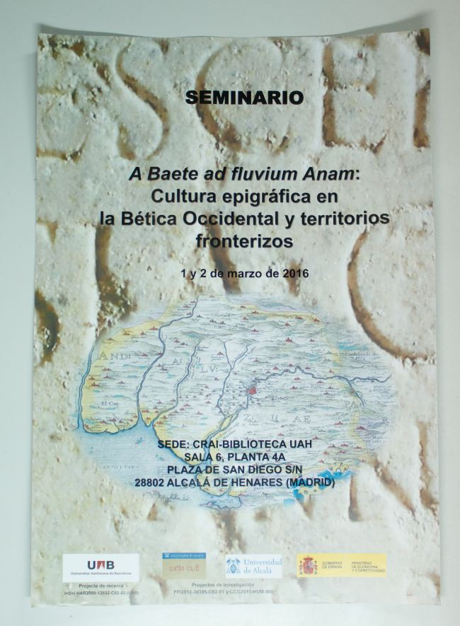 Amplia la imatge Seminari: A Baete ad fluvium Anam: la Bética Occidental y territorios fronterizos