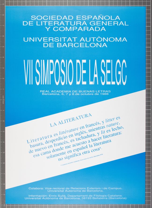 Amplia la imatge VII simposio de la SELGC