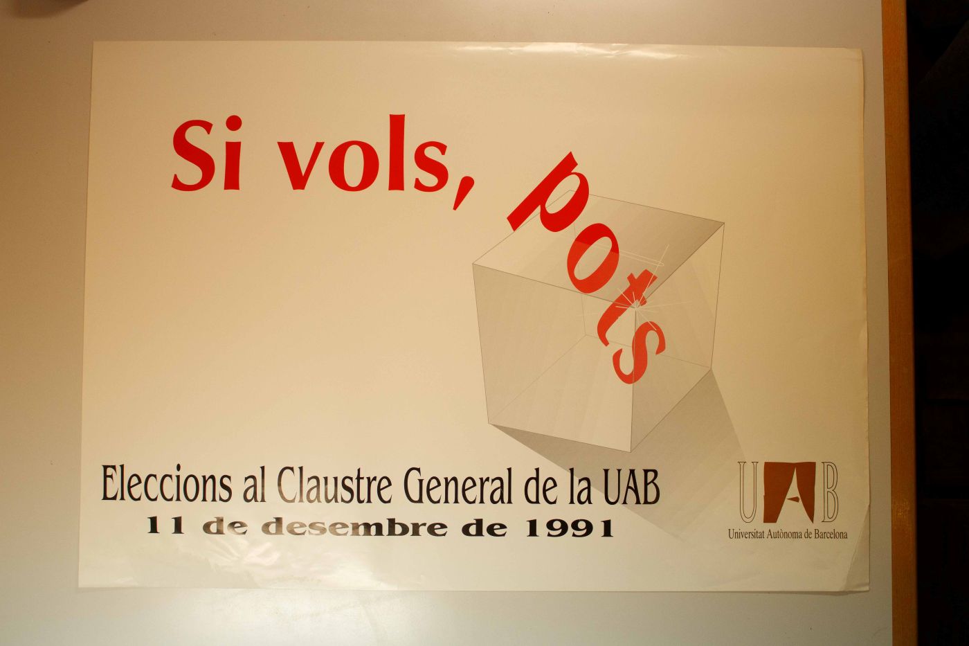 Amplia la imatge Si vols pots, Eleccións al Claustre General