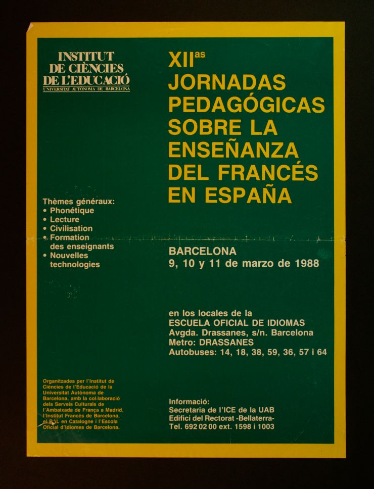 Amplia la imatge XII Jornadas pedagógicas sobre la enseñanza del frances en España