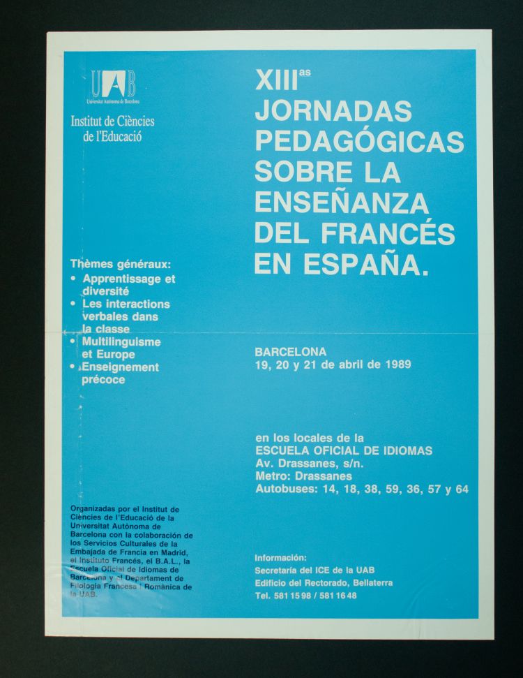 Amplia la imatge XIII Jornadas pedagógicas sobre la enseñanza del frances en España