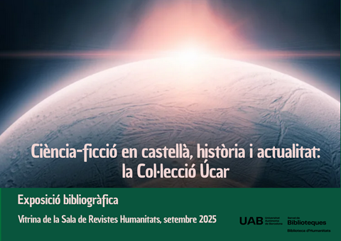 Cartell de l'exposició de ciència-ficció, amb un sol