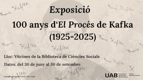 Cartell de l'exposició de El Procés de Franz Kafka