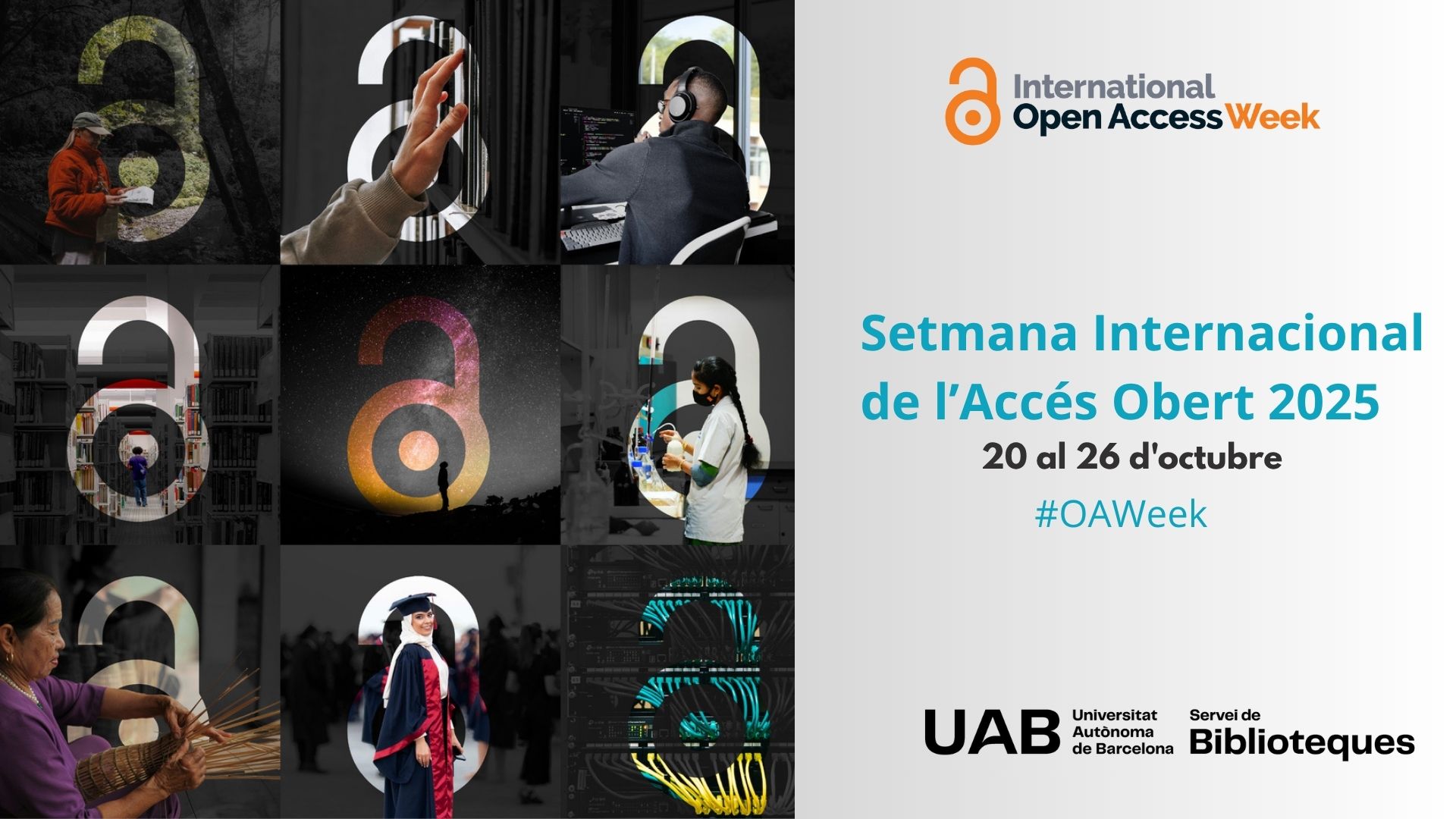 Cartell promocional de la Setmana de l'Accés Obert 2025
