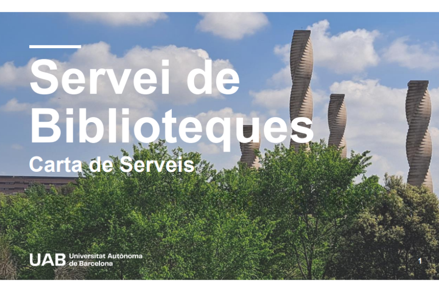 Coberta de la Carta de Serveis de les Biblioteques UAB