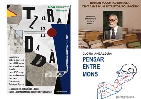Collage dels cartells de les tres exposicions