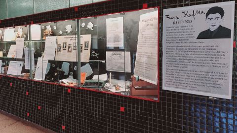 Detall de l'exposició dedicada a Kafka