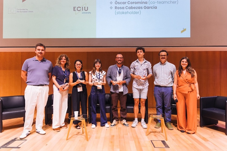Equip que va pujar a recollir el Team Impact Award