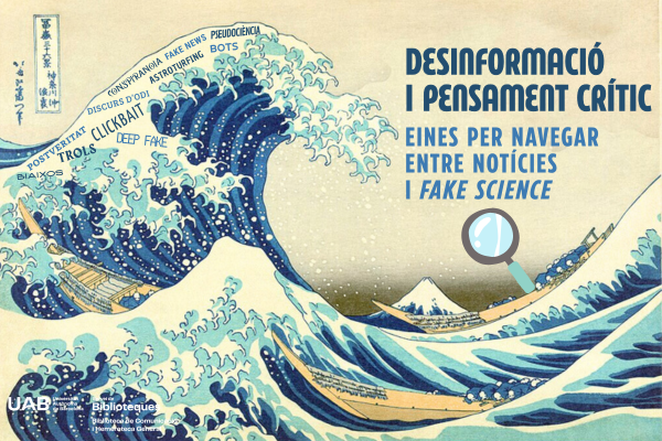 Imatge per promoure el taller sobre desinformació a la Biblioteca de Comunicació