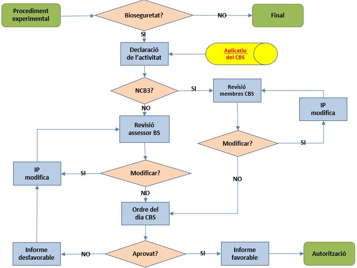 diagrama flux presentació avaluació riscos al CBS